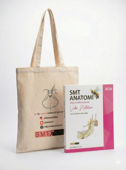 SMT DUS Anatomi Kitabı - Video Notlarım - Kanvas Kumaş Taşıma Çantalı resmi